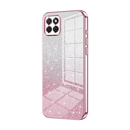 Honor Play 20 4G Luxurious Electroplated Gradient Glitter Powder Case - Enhanced Lens Protection