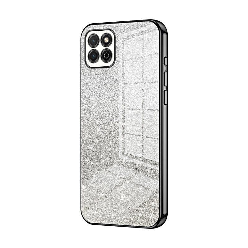 Honor Play 20 4G Luxurious Electroplated Gradient Glitter Powder Case - Enhanced Lens Protection