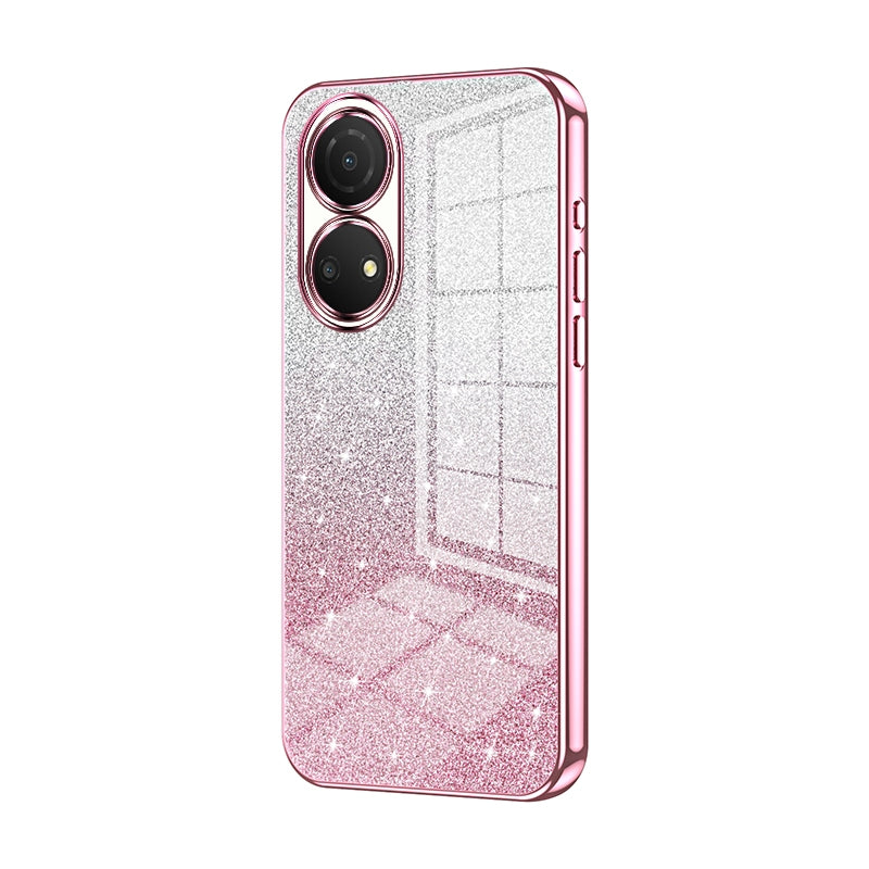 Honor Play 30 Plus Luxurious Electroplated Gradient Glitter Powder Case - Enhanced Lens Protection