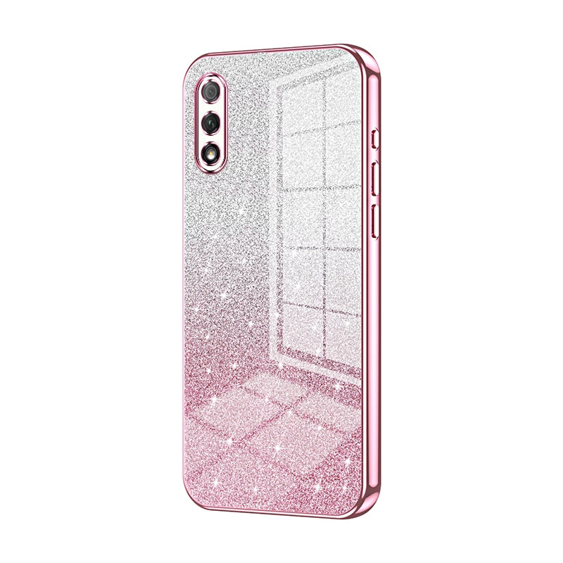 Honor 9X Luxurious Electroplated Gradient Glitter Powder Case - Enhanced Lens Protection