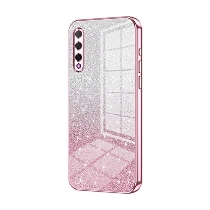 Honor 9X Pro Luxurious Electroplated Gradient Glitter Powder Case - Enhanced Lens Protection