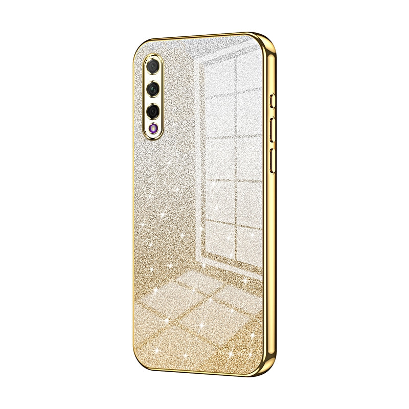 Honor 9X Pro Luxurious Electroplated Gradient Glitter Powder Case - Enhanced Lens Protection