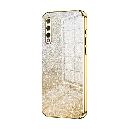 Honor 9X Pro Luxurious Electroplated Gradient Glitter Powder Case - Enhanced Lens Protection