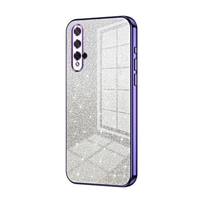 Honor 20 Luxurious Electroplated Gradient Glitter Powder Case - Enhanced Lens Protection