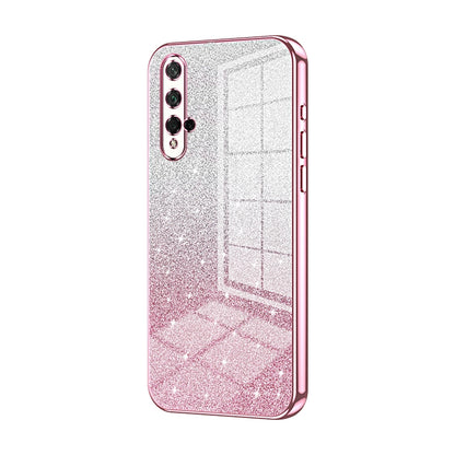 Honor 20 Luxurious Electroplated Gradient Glitter Powder Case - Enhanced Lens Protection