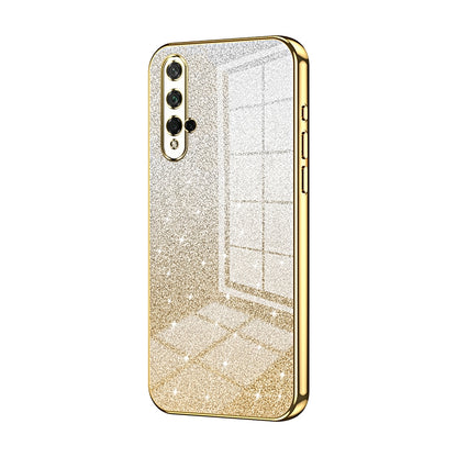 Honor 20S Luxurious Electroplated Gradient Glitter Powder Case - Enhanced Lens Protection