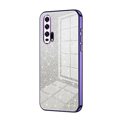 Honor 20 Pro Luxurious Electroplated Gradient Glitter Powder Case - Enhanced Lens Protection