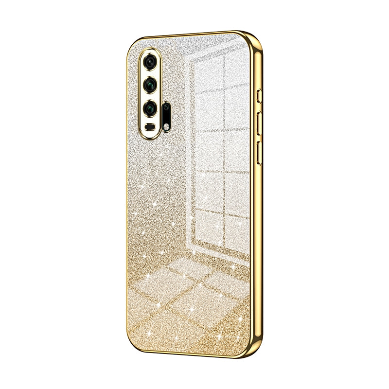 Honor 20 Pro Luxurious Electroplated Gradient Glitter Powder Case - Enhanced Lens Protection