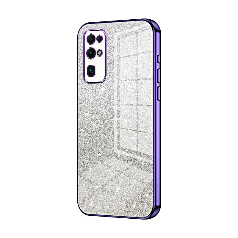 Honor 30 Luxurious Electroplated Gradient Glitter Powder Case - Enhanced Lens Protection