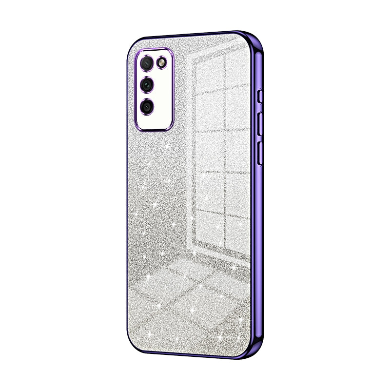 Honor 30 Youth Luxurious Electroplated Gradient Glitter Powder Case - Enhanced Lens Protection