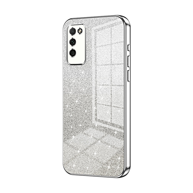 Honor 30 Youth Luxurious Electroplated Gradient Glitter Powder Case - Enhanced Lens Protection