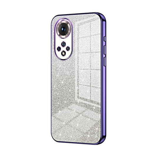 Honor 50 Luxurious Electroplated Gradient Glitter Powder Case - Enhanced Lens Protection