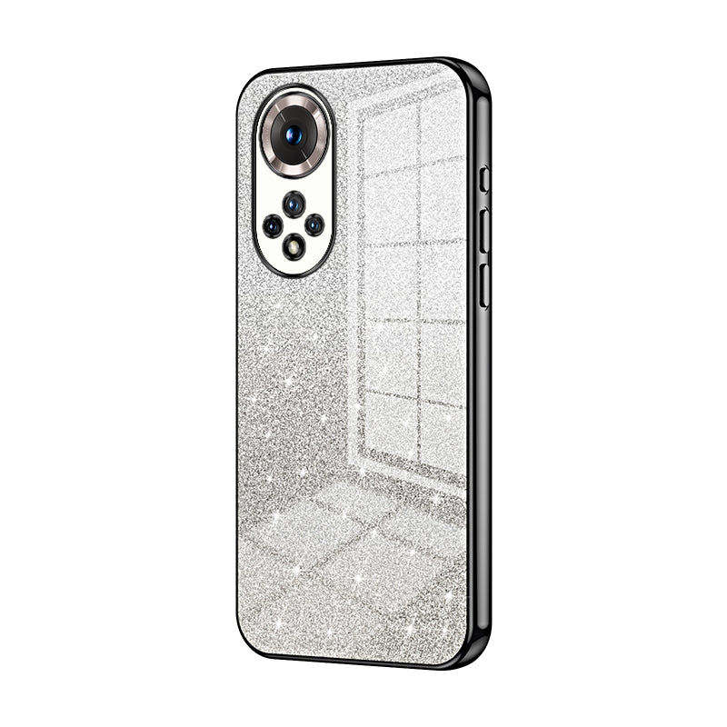 Honor 50 Luxurious Electroplated Gradient Glitter Powder Case - Enhanced Lens Protection