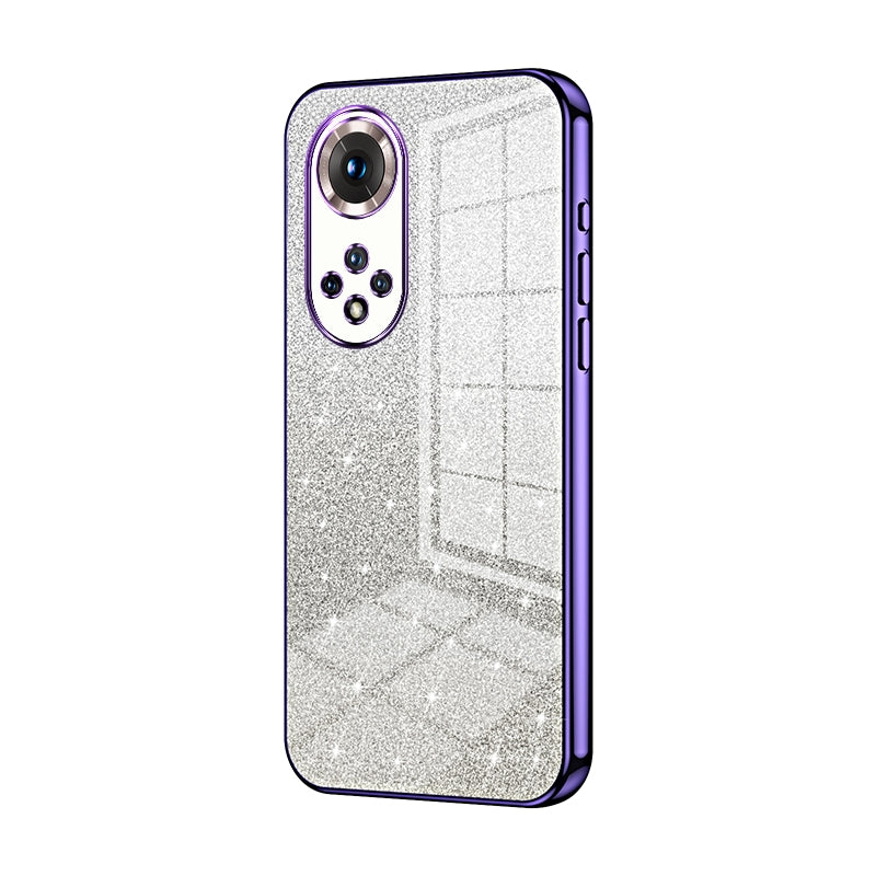 Honor 50 Pro Luxurious Electroplated Gradient Glitter Powder Case - Enhanced Lens Protection