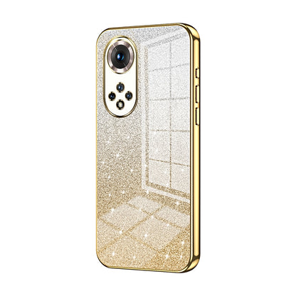 Honor 50 Pro Luxurious Electroplated Gradient Glitter Powder Case - Enhanced Lens Protection