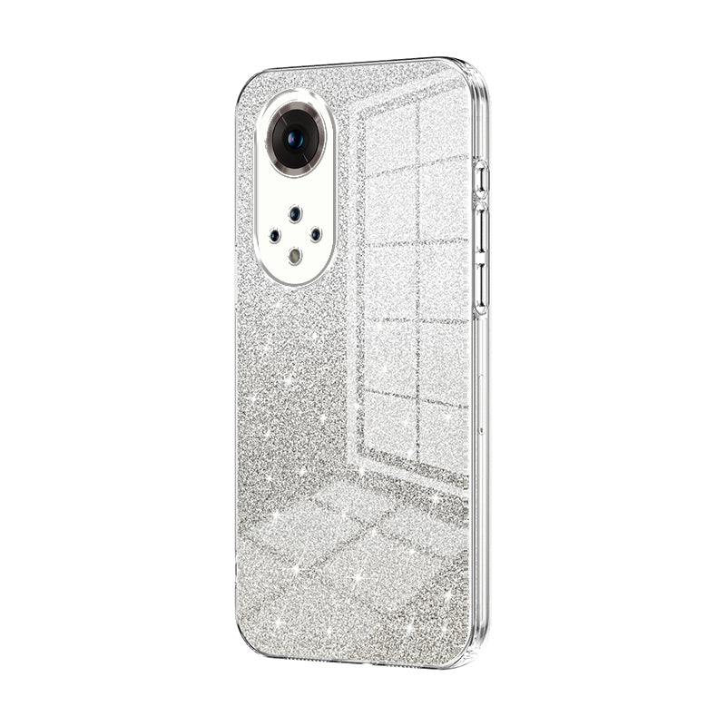 Honor 50 Pro Luxurious Electroplated Gradient Glitter Powder Case - Enhanced Lens Protection