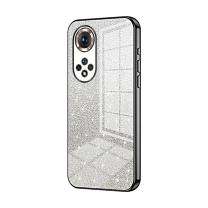 Honor 50 Pro Luxurious Electroplated Gradient Glitter Powder Case - Enhanced Lens Protection