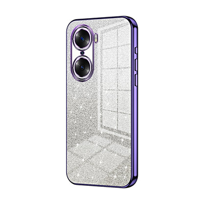 Honor 60 Luxurious Electroplated Gradient Glitter Powder Case - Enhanced Lens Protection