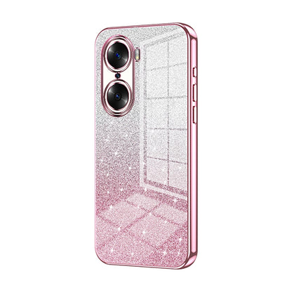 Honor 60 Luxurious Electroplated Gradient Glitter Powder Case - Enhanced Lens Protection