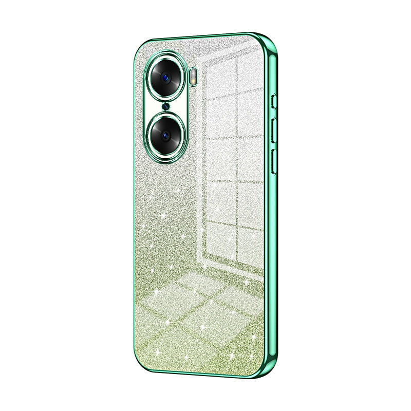 Honor 60 Luxurious Electroplated Gradient Glitter Powder Case - Enhanced Lens Protection