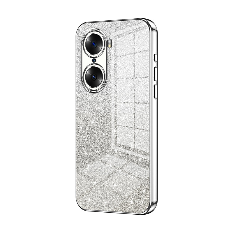 Honor 60 Luxurious Electroplated Gradient Glitter Powder Case - Enhanced Lens Protection