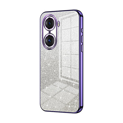 Honor 60 Pro Luxurious Electroplated Gradient Glitter Powder Case - Enhanced Lens Protection