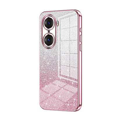 Honor 60 Pro Luxurious Electroplated Gradient Glitter Powder Case - Enhanced Lens Protection