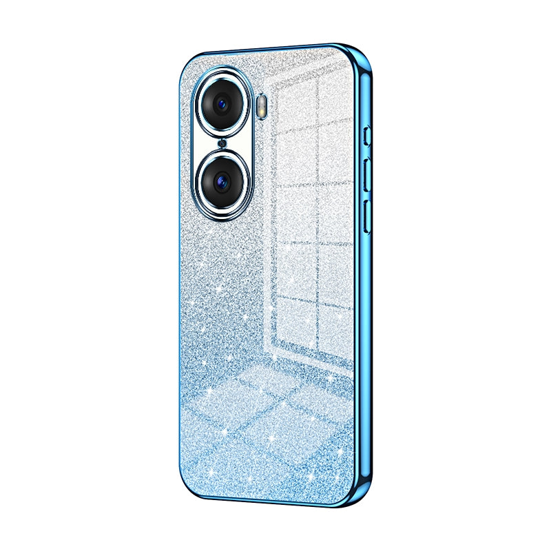 Honor 60 Pro Luxurious Electroplated Gradient Glitter Powder Case - Enhanced Lens Protection