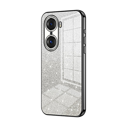 Honor 60 Pro Luxurious Electroplated Gradient Glitter Powder Case - Enhanced Lens Protection