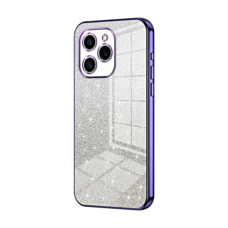 Honor 60 SE Luxurious Electroplated Gradient Glitter Powder Case - Enhanced Lens Protection