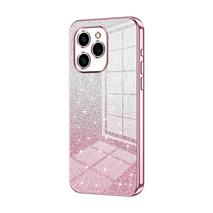 Honor 60 SE Luxurious Electroplated Gradient Glitter Powder Case - Enhanced Lens Protection