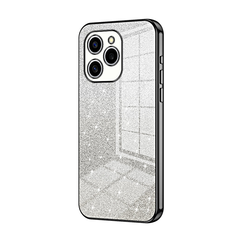 Honor 60 SE Luxurious Electroplated Gradient Glitter Powder Case - Enhanced Lens Protection