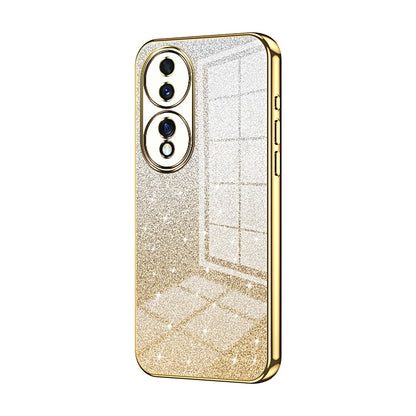 Honor 70 Luxurious Electroplated Gradient Glitter Powder Case - Enhanced Lens Protection