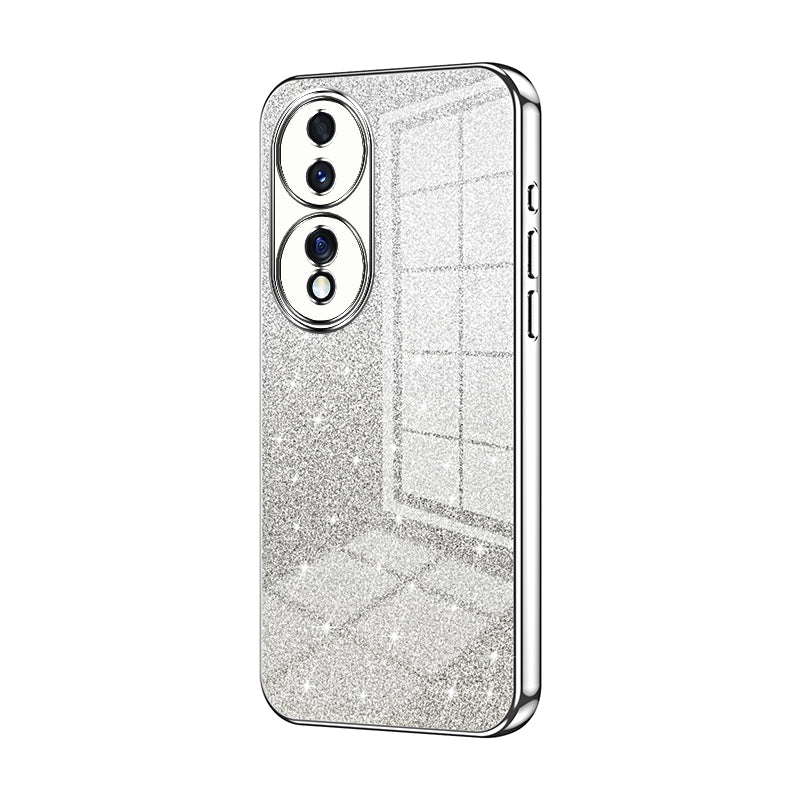 Honor 70 Luxurious Electroplated Gradient Glitter Powder Case - Enhanced Lens Protection