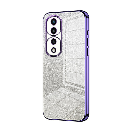 Honor 70 Pro+ Luxurious Electroplated Gradient Glitter Powder Case - Enhanced Lens Protection