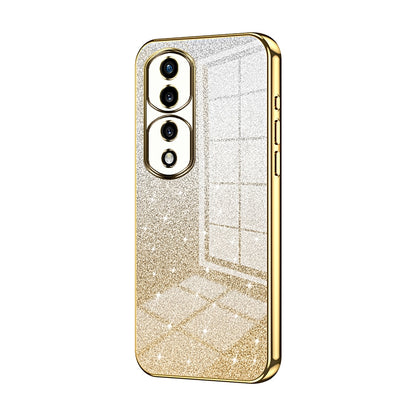 Honor 70 Pro Luxurious Electroplated Gradient Glitter Powder Case - Enhanced Lens Protection