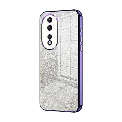 Honor 80 Luxurious Electroplated Gradient Glitter Powder Case - Enhanced Lens Protection