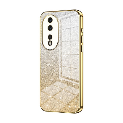 Honor 80 Luxurious Electroplated Gradient Glitter Powder Case - Enhanced Lens Protection