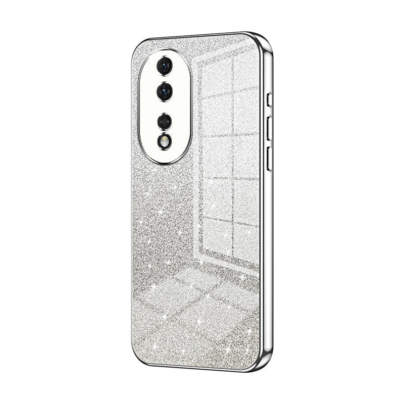 Honor 80 Luxurious Electroplated Gradient Glitter Powder Case - Enhanced Lens Protection