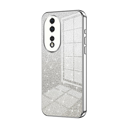 Honor 80 Luxurious Electroplated Gradient Glitter Powder Case - Enhanced Lens Protection