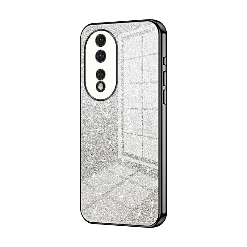 Honor 80 Luxurious Electroplated Gradient Glitter Powder Case - Enhanced Lens Protection