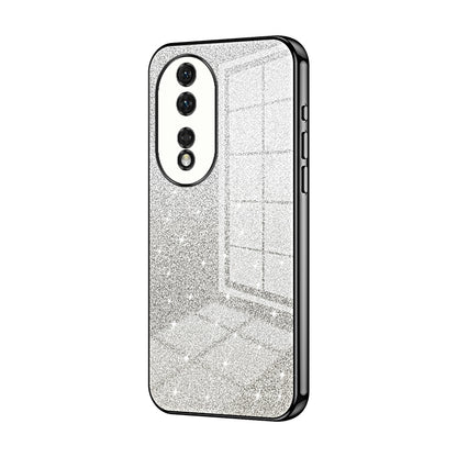 Honor 80 Luxurious Electroplated Gradient Glitter Powder Case - Enhanced Lens Protection