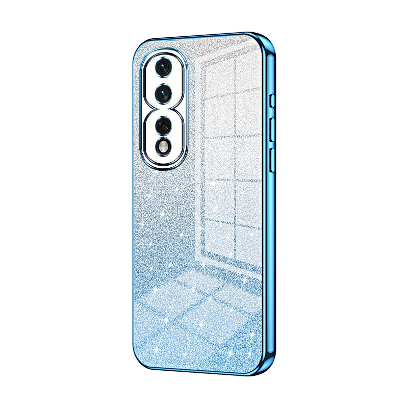 Honor 80 Pro Luxurious Electroplated Gradient Glitter Powder Case - Enhanced Lens Protection