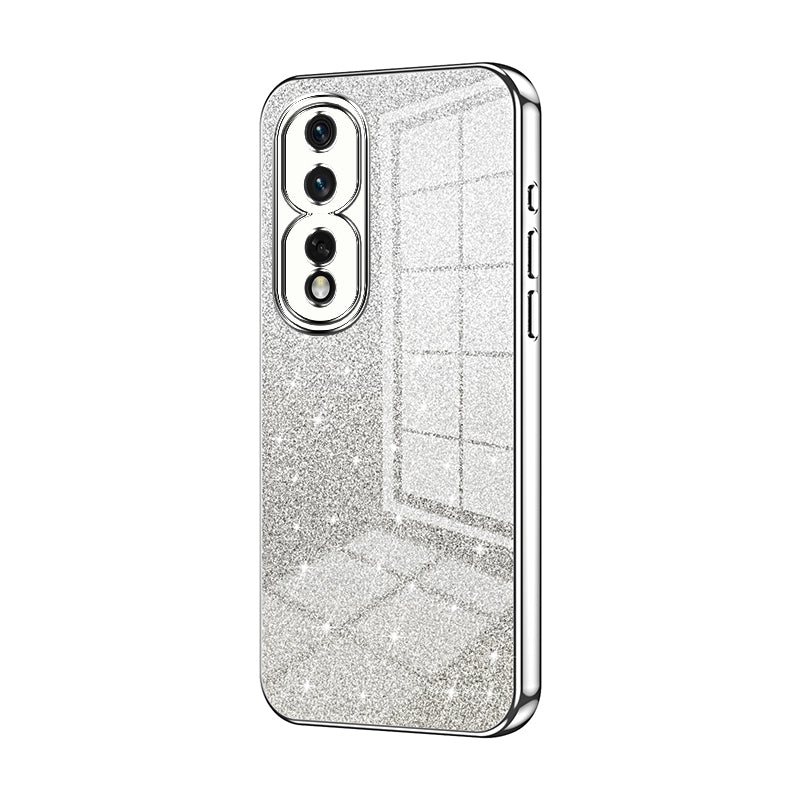 Honor 80 Pro Luxurious Electroplated Gradient Glitter Powder Case - Enhanced Lens Protection