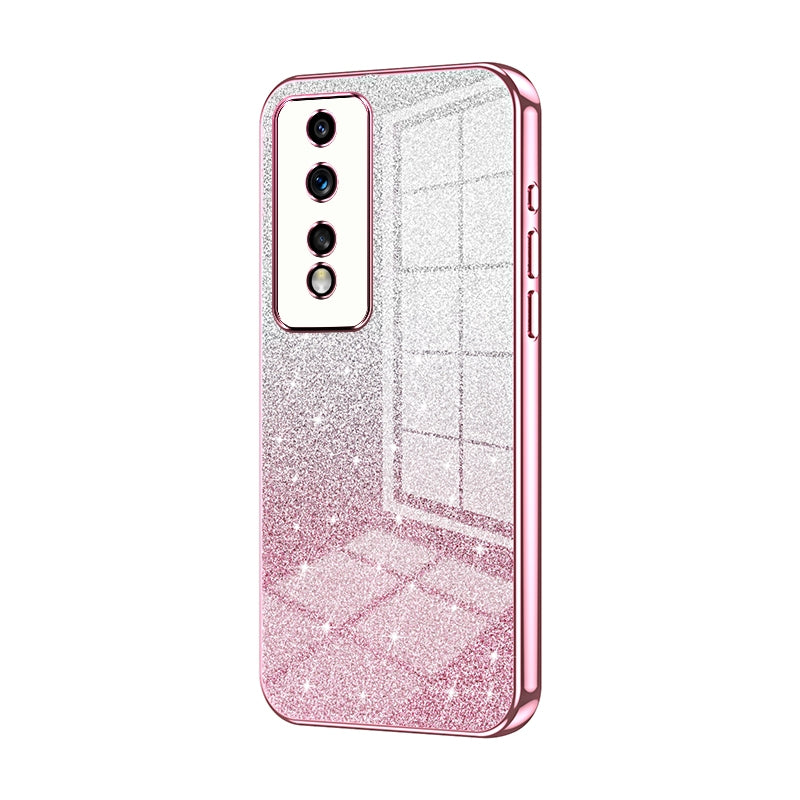 Honor 80 GT Luxurious Electroplated Gradient Glitter Powder Case - Enhanced Lens Protection