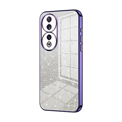 Honor 90 Luxurious Electroplated Gradient Glitter Powder Case - Enhanced Lens Protection