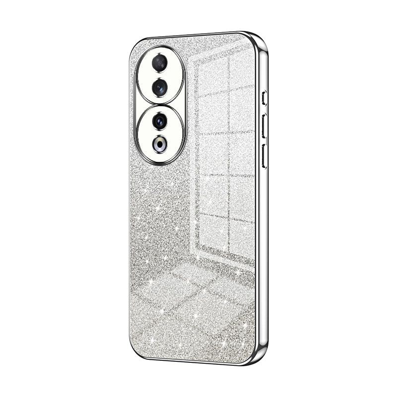 Honor 90 Luxurious Electroplated Gradient Glitter Powder Case - Enhanced Lens Protection