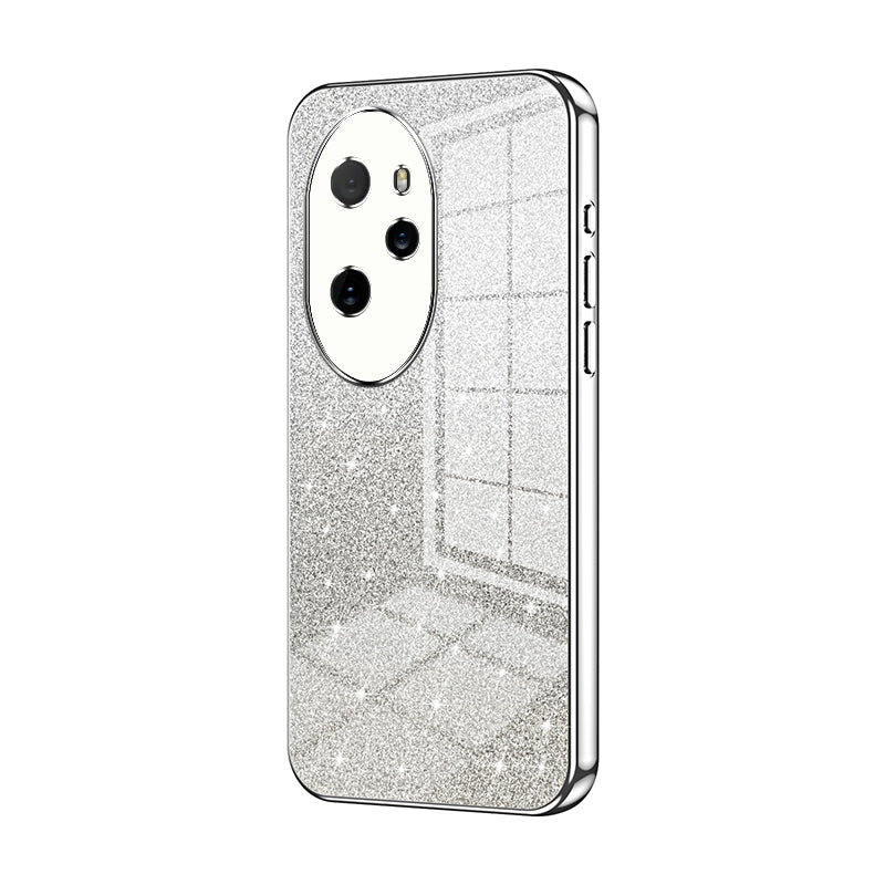 Honor 100 Pro Luxurious Electroplated Gradient Glitter Powder Case - Enhanced Lens Protection