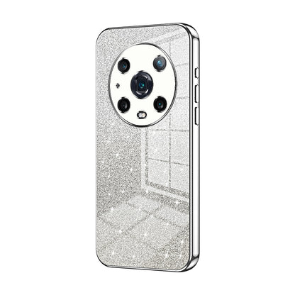 Honor Magic4 Pro Luxurious Electroplated Gradient Glitter Powder Case - Enhanced Lens Protection