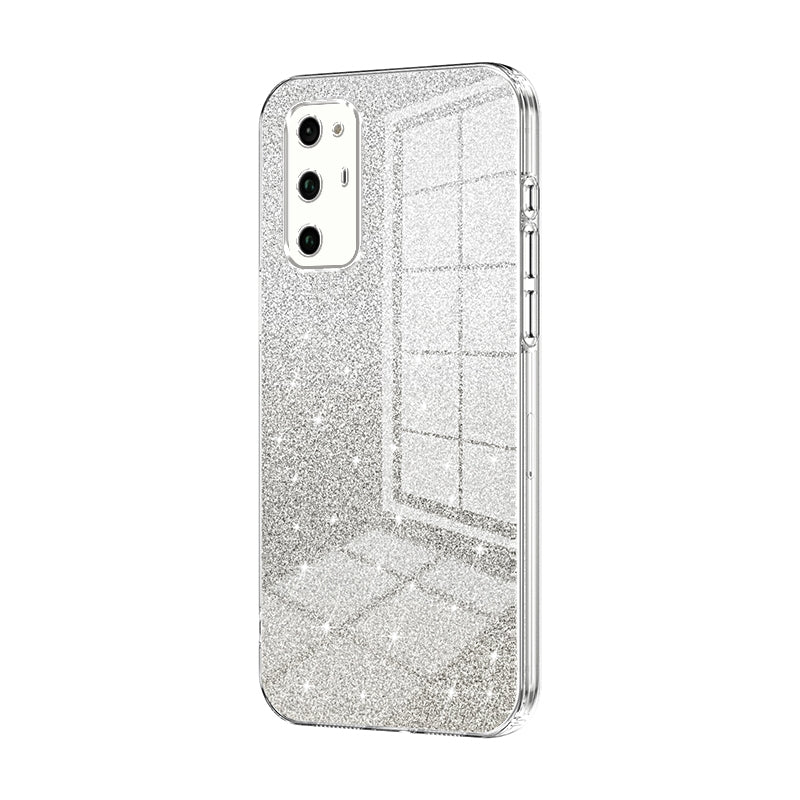 Honor V30 Pro Luxurious Electroplated Gradient Glitter Powder Case - Enhanced Lens Protection